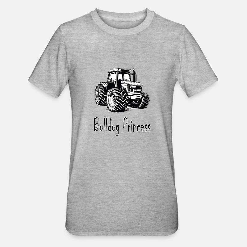 Princesse bouledogue - T-shirt polycoton Unisexe - gris chiné