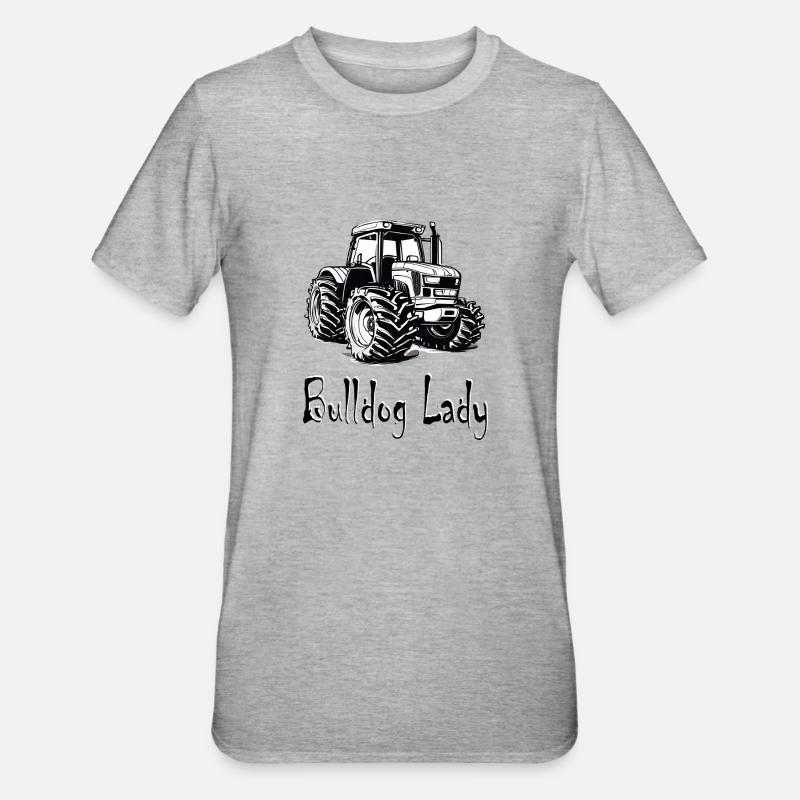 Dame bouledogue - T-shirt polycoton Unisexe - gris chiné