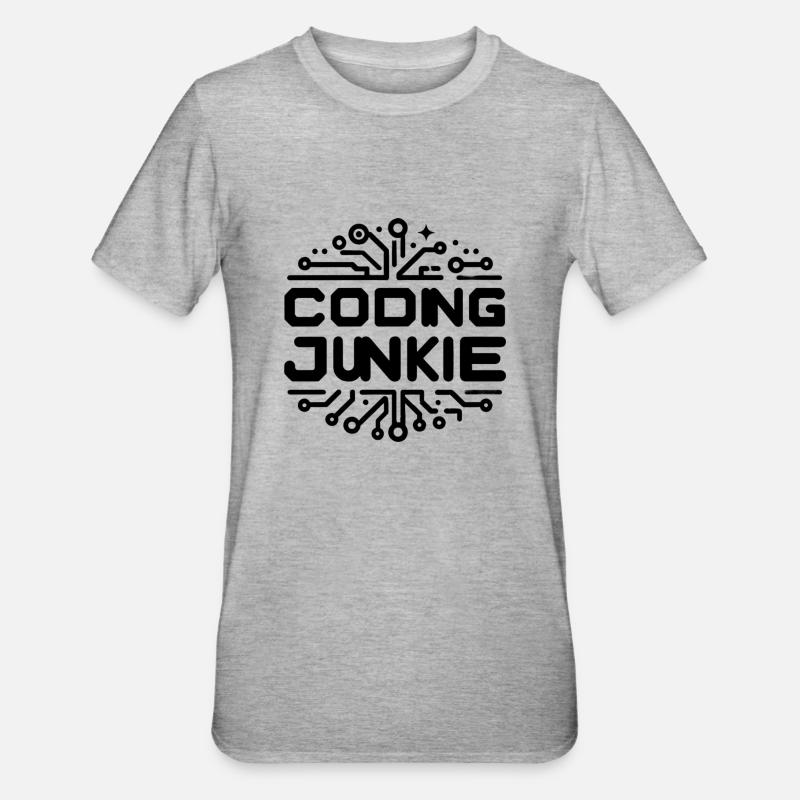 Coding Junkie 13 - Unisex Polycotton T-Shirt - heather grey