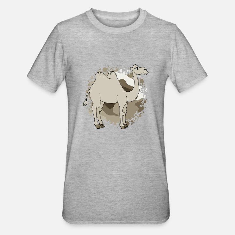 Kamel - Unisex Polycotton T-Shirt - Grau meliert