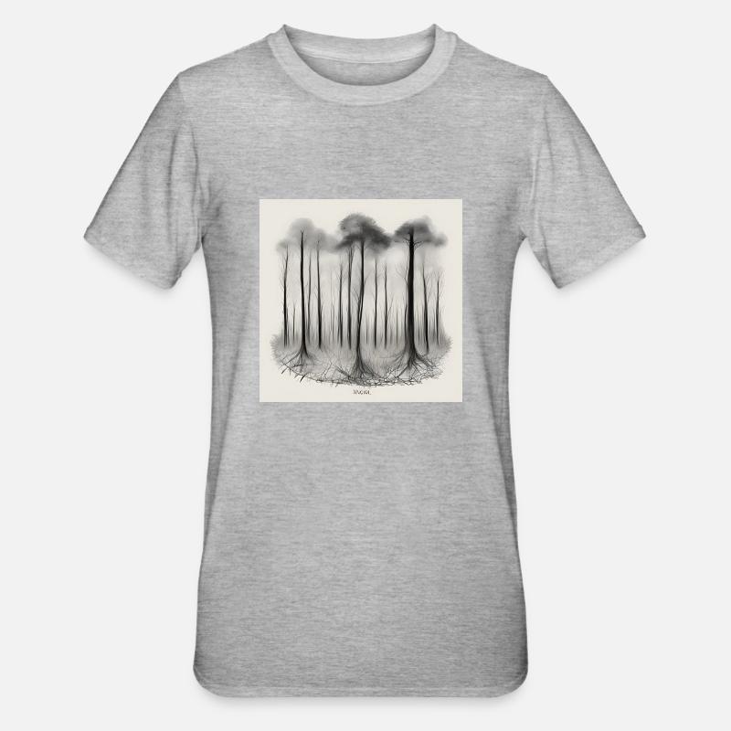 Forest - Unisex Polycotton T-Shirt - Grau meliert