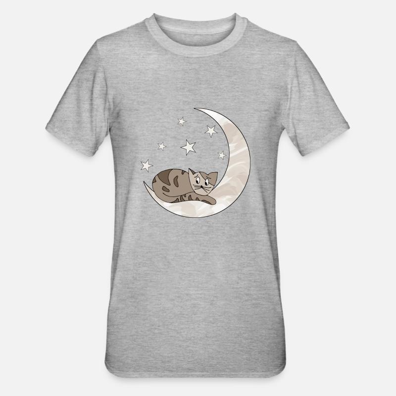 chat - T-shirt polycoton Unisexe - gris chiné