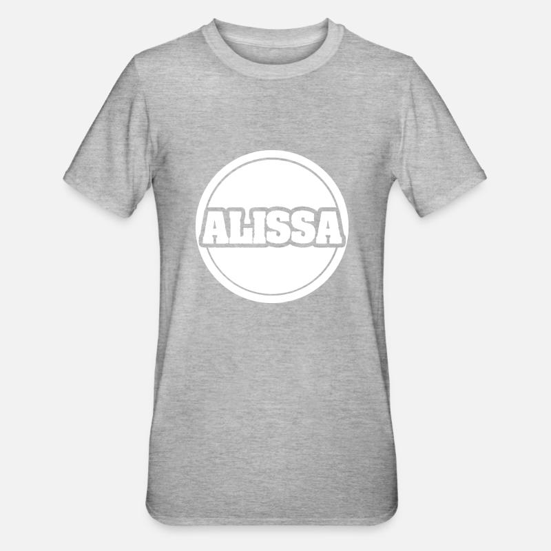 Alissa - T-shirt polycoton Unisexe - gris chiné
