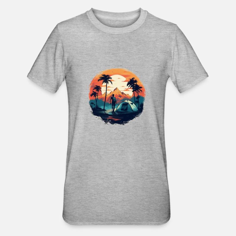 Écusson d’aventure - T-shirt polycoton Unisexe - gris chiné