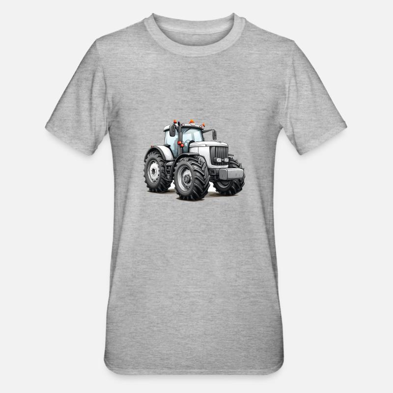 Cute Tractor - Unisex Polycotton T-Shirt - heather grey