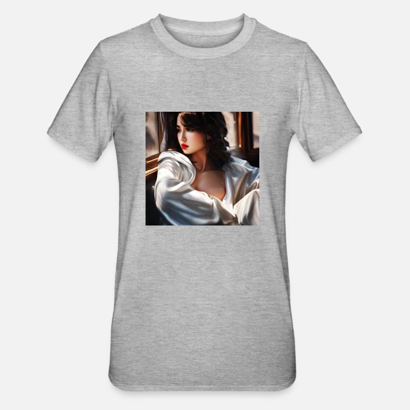 Dame - T-shirt polycoton Unisexe - gris chiné