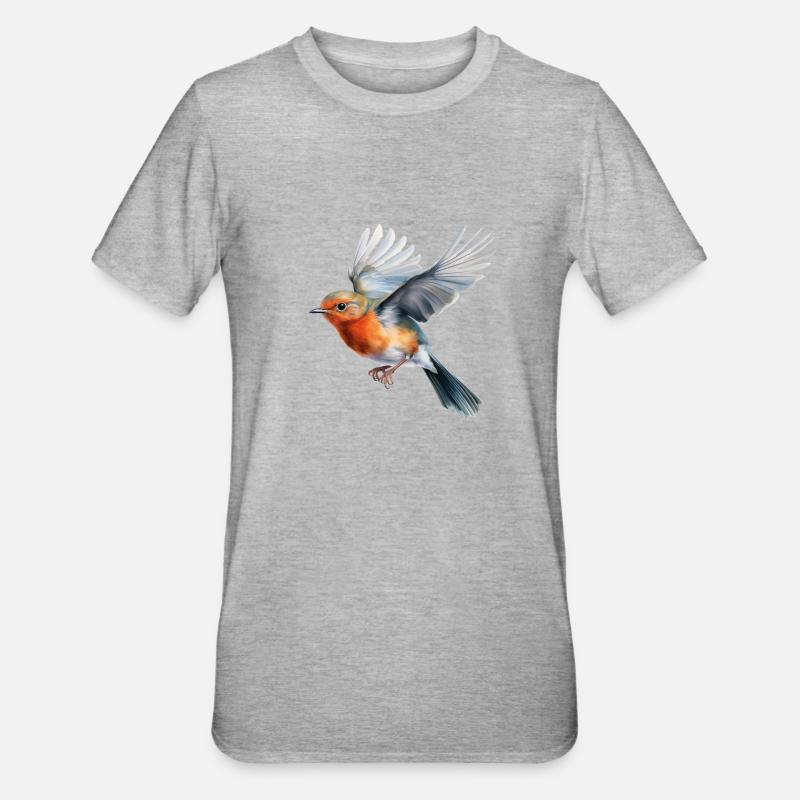 Vol de Robin - T-shirt polycoton Unisexe - gris chiné