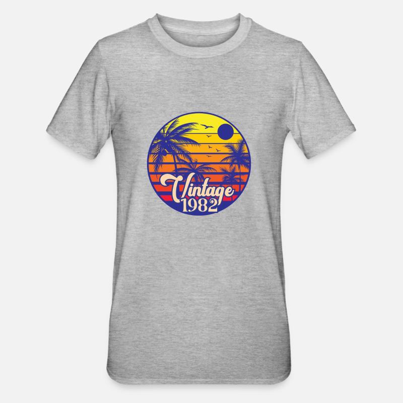 Millésime 1982 - T-shirt polycoton Unisexe - gris chiné