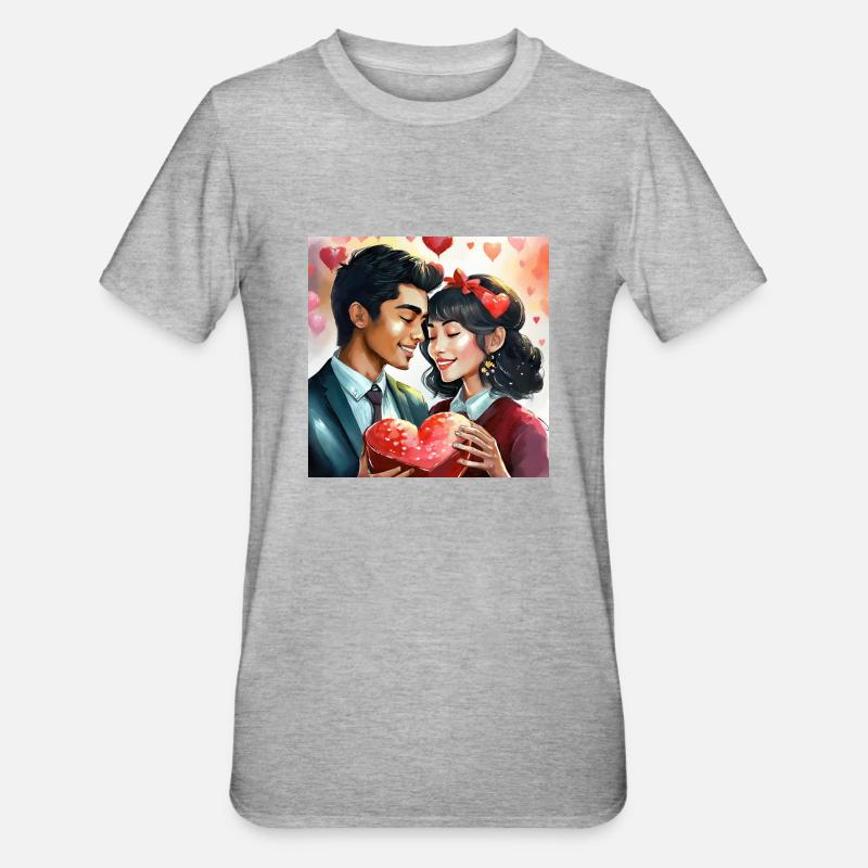 Romantisme - T-shirt polycoton Unisexe - gris chiné
