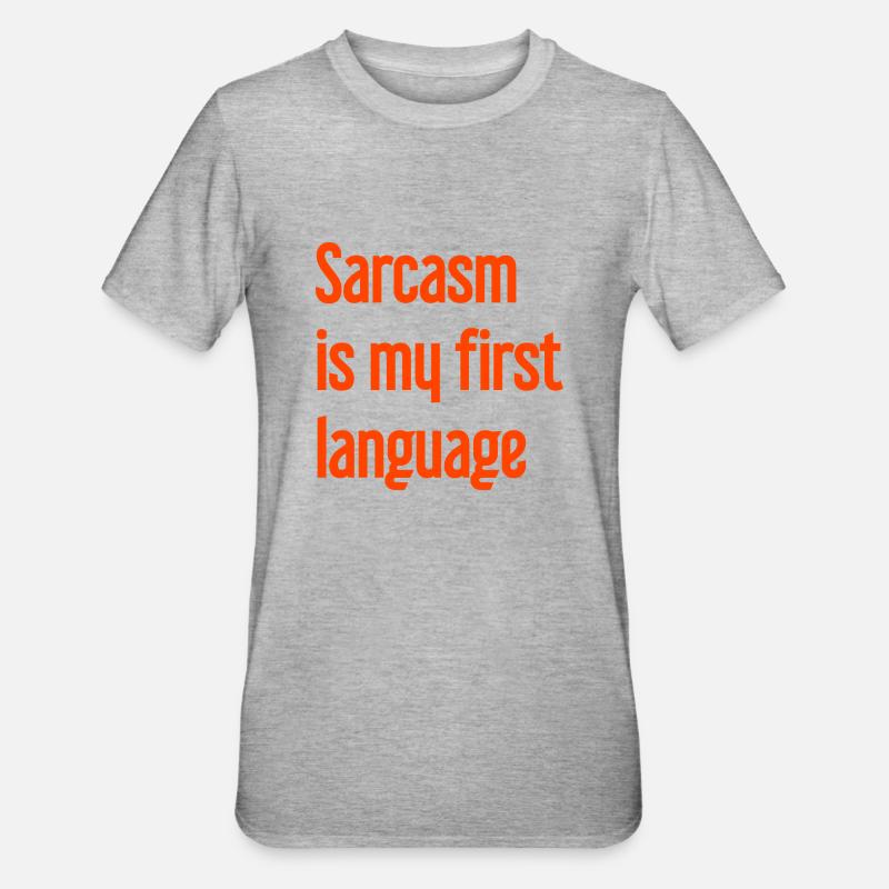 Sarkasmus-Profi - Unisex Polycotton T-Shirt - Grau meliert