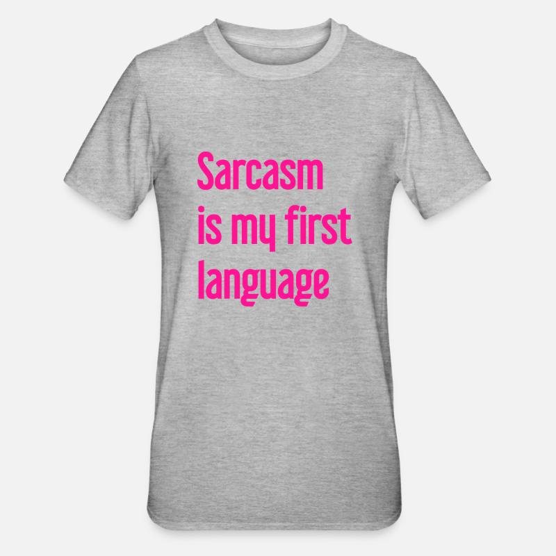Sarkasmus-Profi - Unisex Polycotton T-Shirt - Grau meliert
