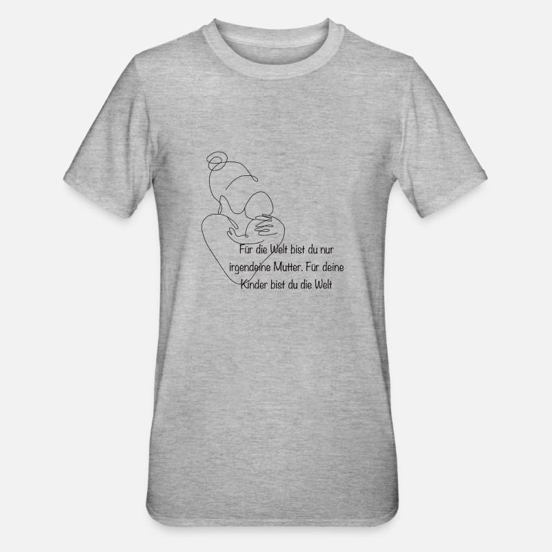 Mutter Mama Mami - Unisex Polycotton T-Shirt - Grau meliert