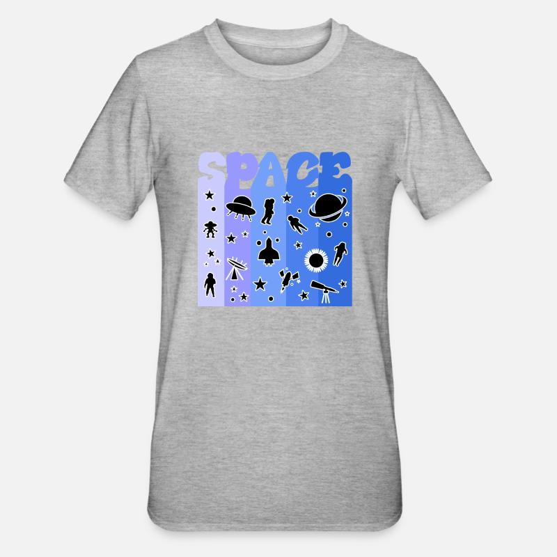 Space, Astronaut, Space, Space - Unisex Polycotton T-Shirt - heather grey