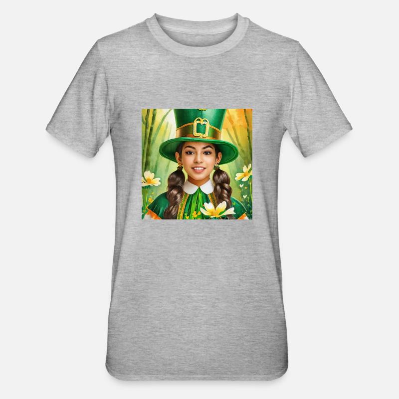 la saint patrick - T-shirt polycoton Unisexe - gris chiné