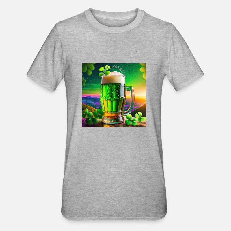 Saint patrick - T-shirt polycoton Unisexe - gris chiné