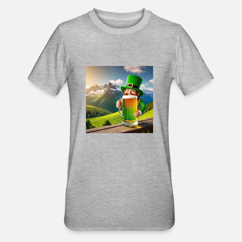 saint patrick - T-shirt polycoton Unisexe - gris chiné