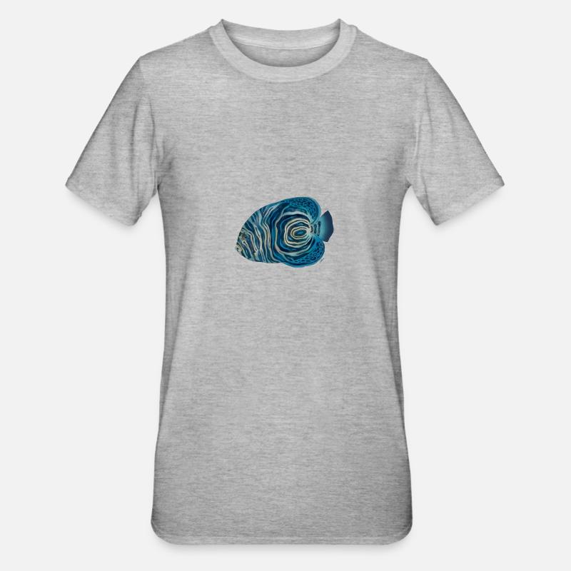 Pomacanthus imperator juvénile - T-shirt polycoton Unisexe - gris chiné
