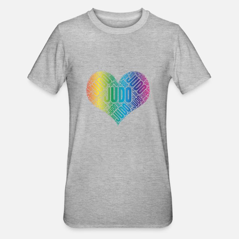Judo - T-shirt polycoton Unisexe - gris chiné