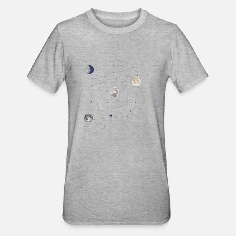 lune astrologie Céleste - T-shirt polycoton Unisexe - gris chiné