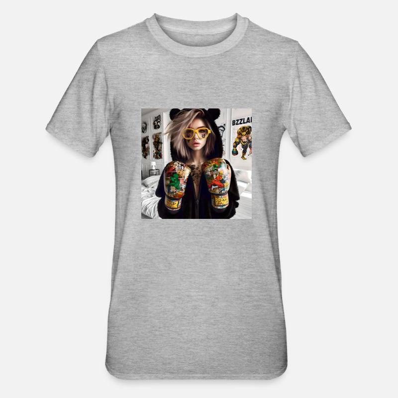 Cosplayer Boxing Pop 5 - Unisex Polycotton T-Shirt - Grau meliert