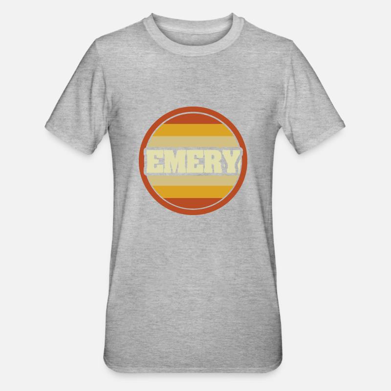 Emery comme prénom - T-shirt polycoton Unisexe - gris chiné