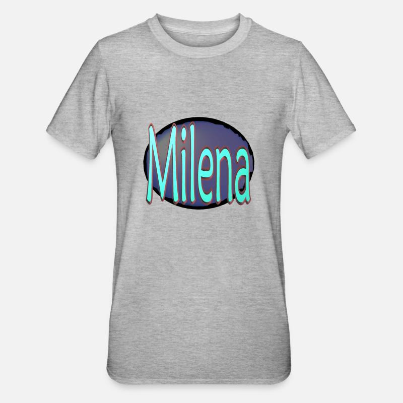 milena2b - T-shirt polycoton Unisexe - gris chiné