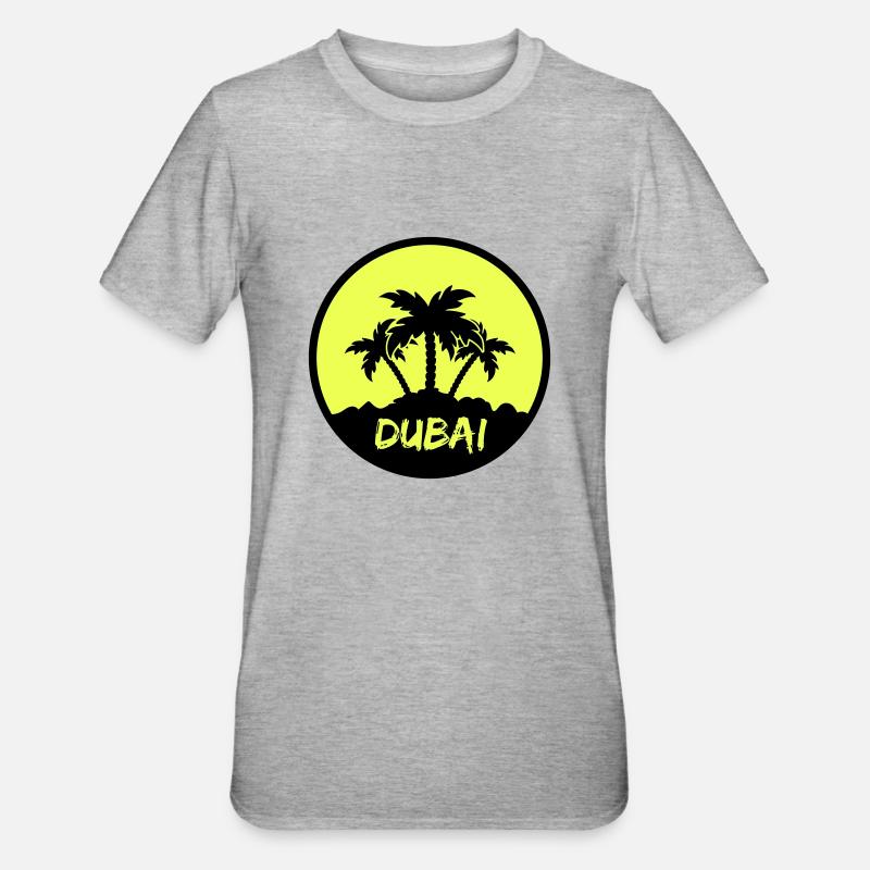 Dubaï - T-shirt polycoton Unisexe - gris chiné