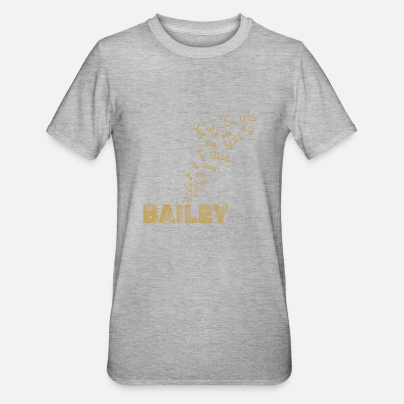 Bailey als Boot - Unisex Polycotton T-Shirt - Grau meliert