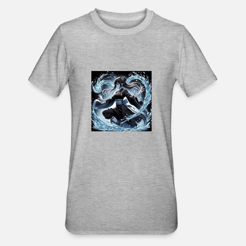 Danser avec l’élément eau - T-shirt polycoton Unisexe - gris chiné