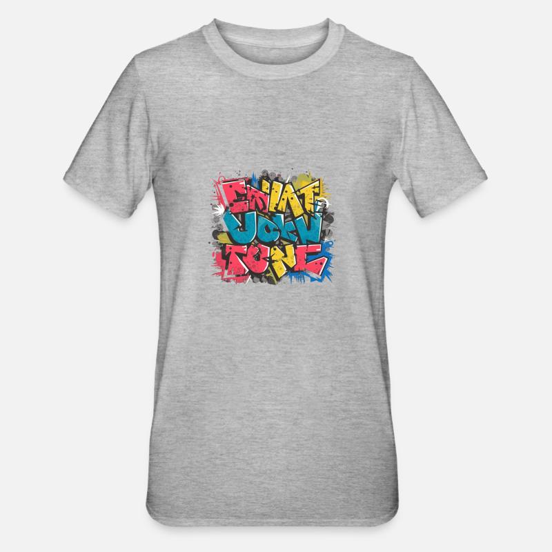 Graffiti - T-shirt polycoton Unisexe - gris chiné