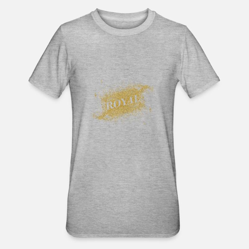 RoyalGold2 - Unisex Polycotton T-Shirt - Grau meliert