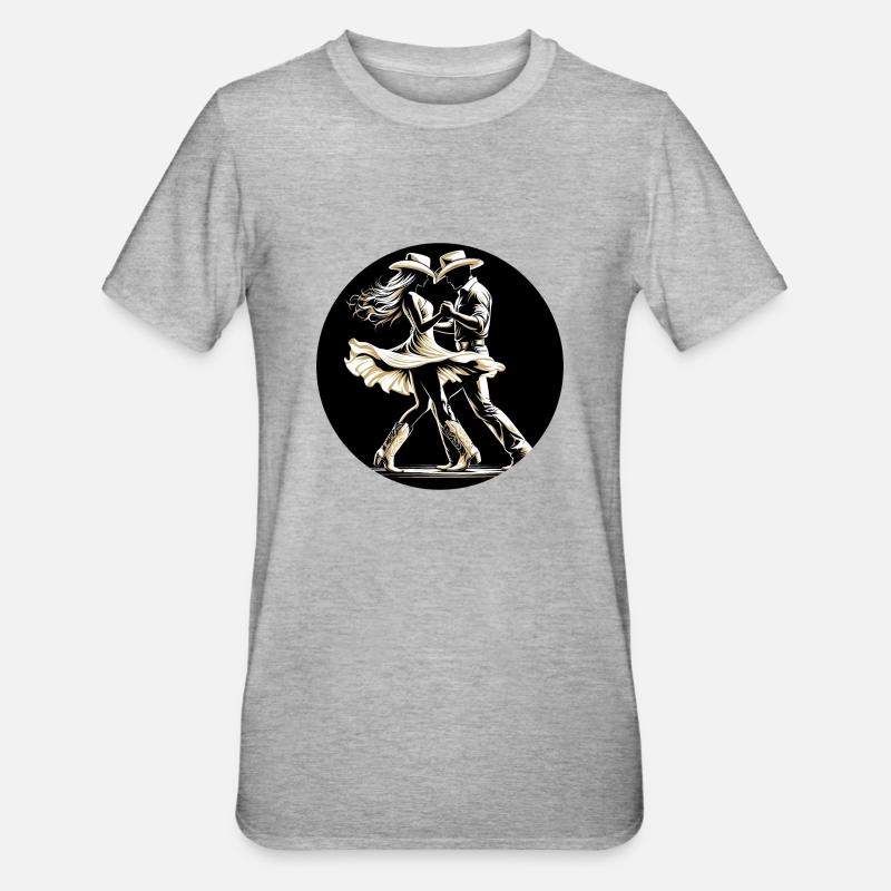 Linedance, c’est parti ! - T-shirt polycoton Unisexe - gris chiné