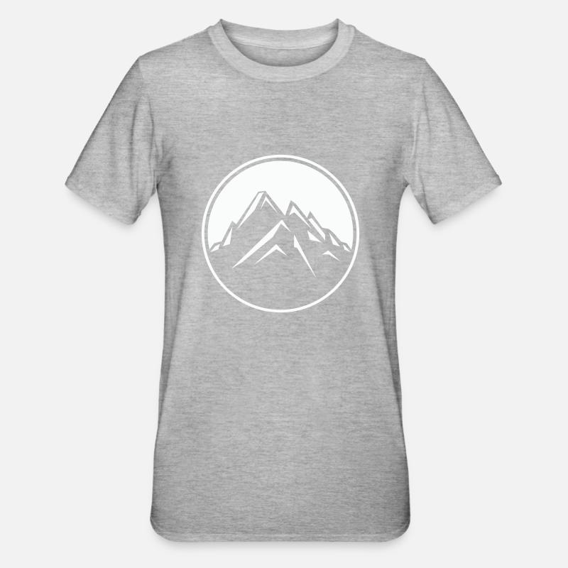 berge - Unisex Polycotton T-Shirt - Grau meliert