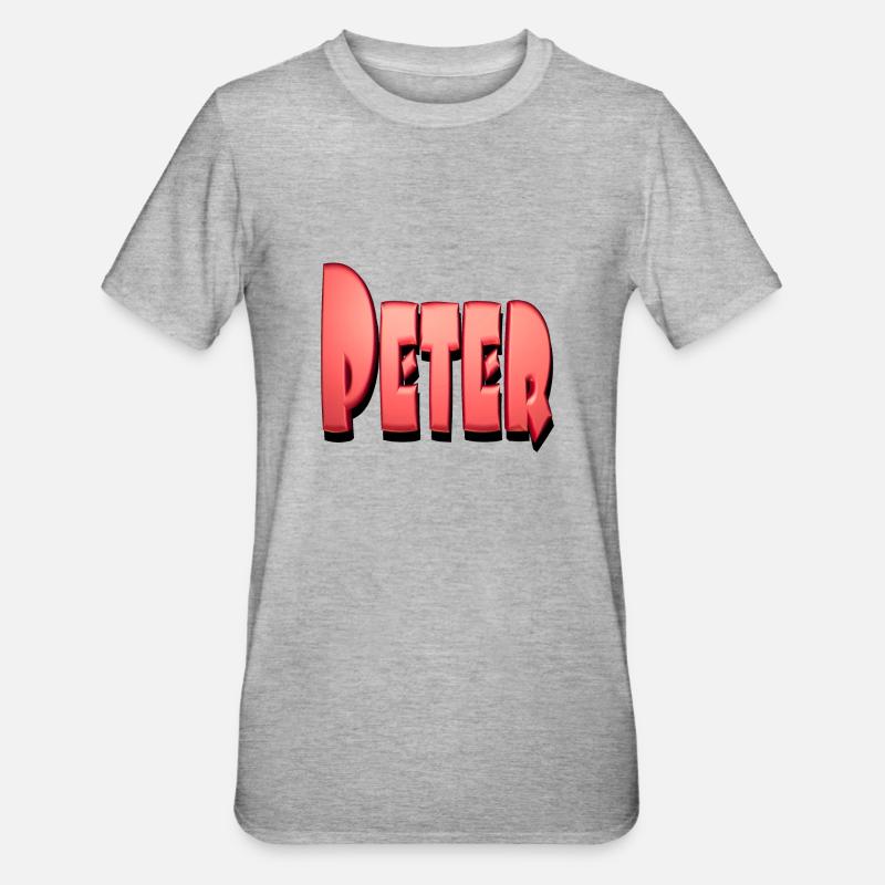 peter2 - Unisex Polycotton T-Shirt - heather grey