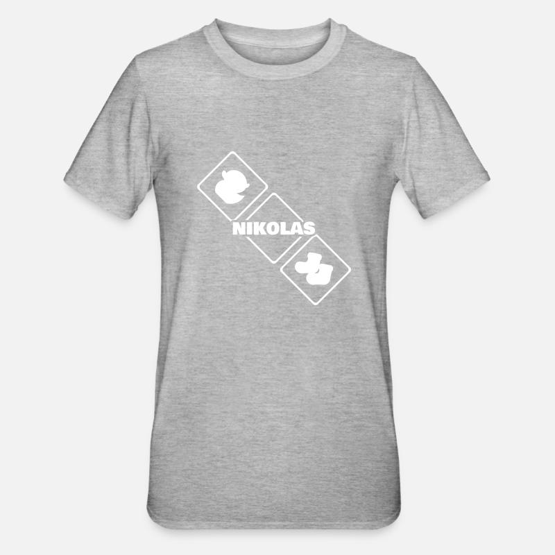 Nikolas - T-shirt polycoton Unisexe - gris chiné