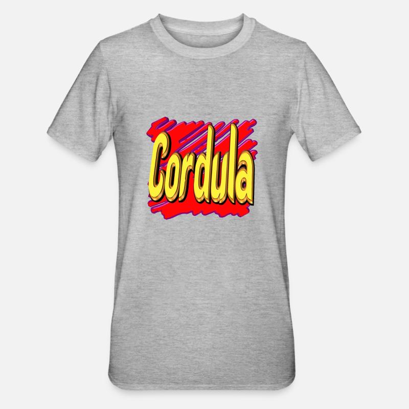 cordula2 - Unisex Polycotton T-Shirt - Grau meliert