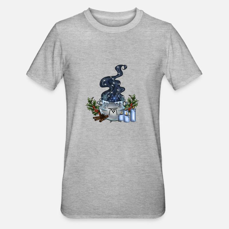 Chaudron de Noël - T-shirt polycoton Unisexe - gris chiné