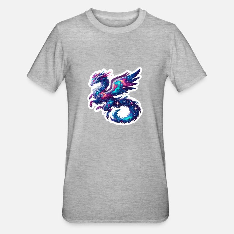 Astrological Dragon - Unisex Polycotton T-Shirt - heather grey