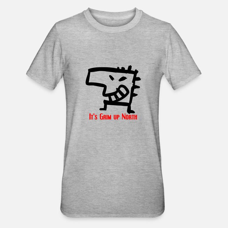 Grim klein - Unisex Polycotton T-Shirt - Grau meliert