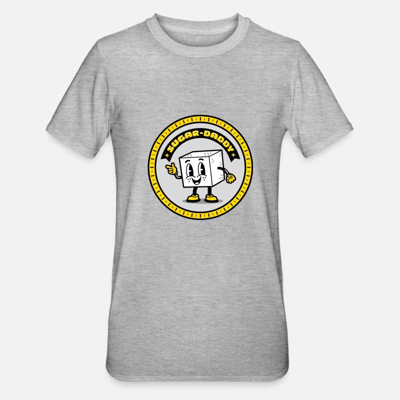 Sugar daddy dans un cercle - T-shirt polycoton Unisexe - gris chiné