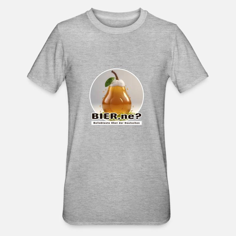 Bierne - Unisex Polycotton T-Shirt - Grau meliert