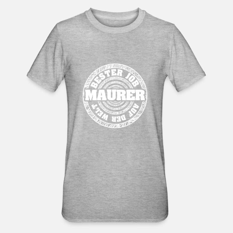 Cadeau pour maçon - T-shirt polycoton Unisexe - gris chiné