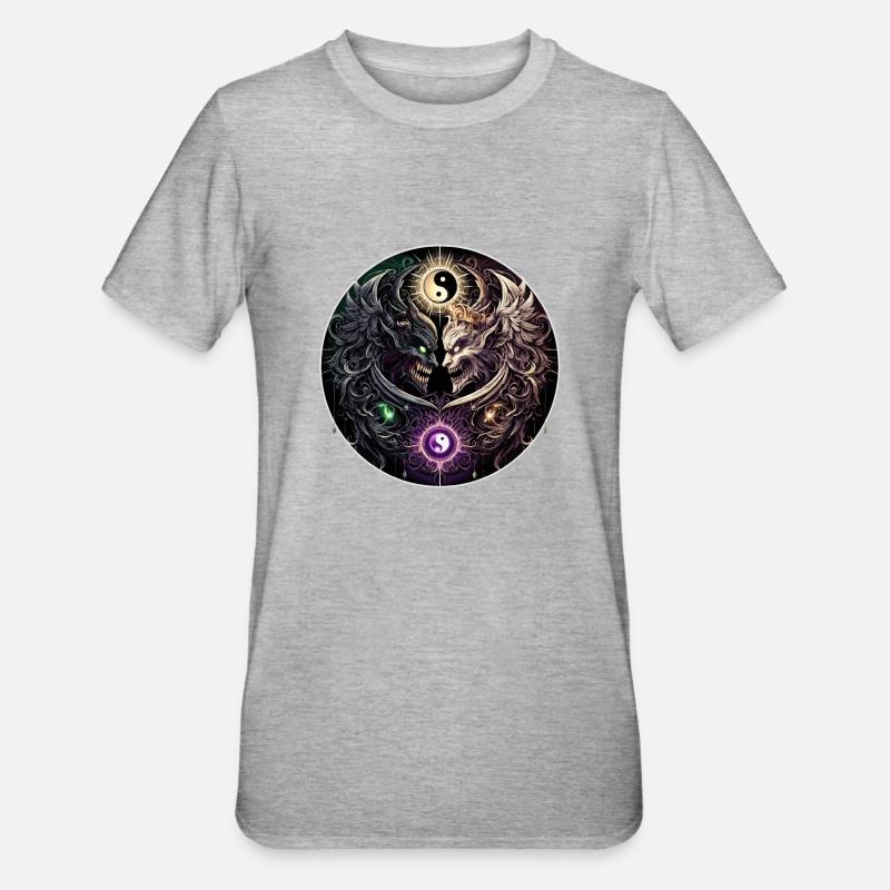 Balance der Mächte - Unisex Polycotton T-Shirt - Grau meliert