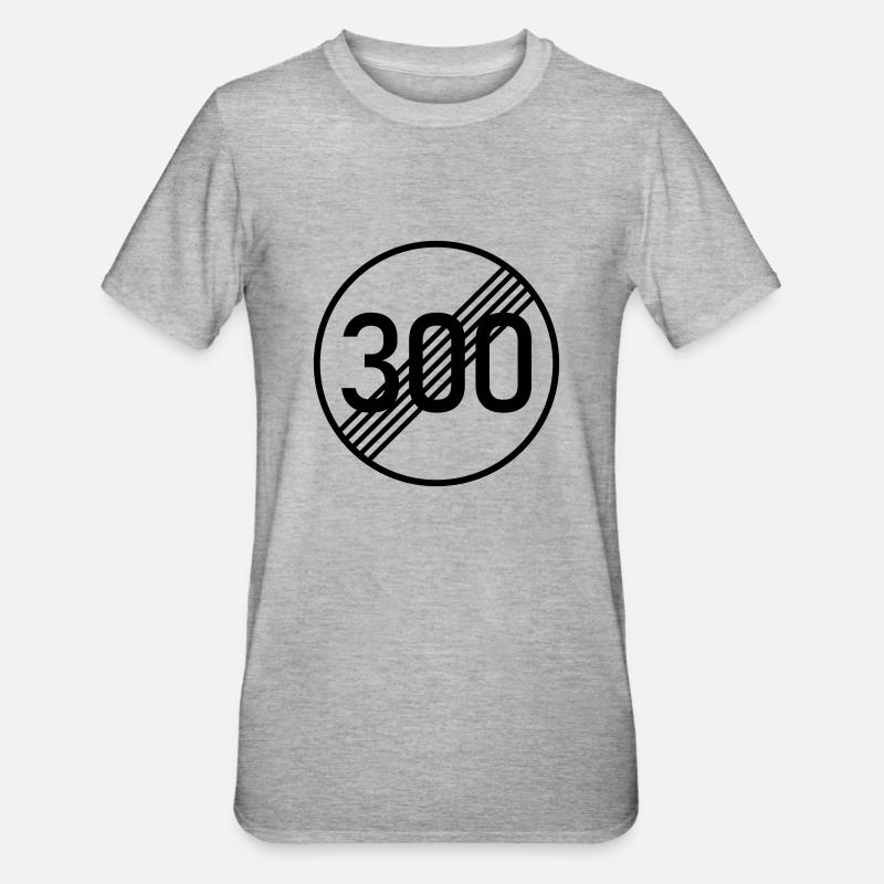 300 KM/H NO PROBLEM - Unisex Polycotton T-Shirt - heather grey