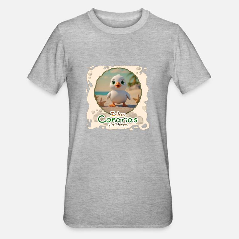 Taube - Unisex Polycotton T-Shirt - Grau meliert