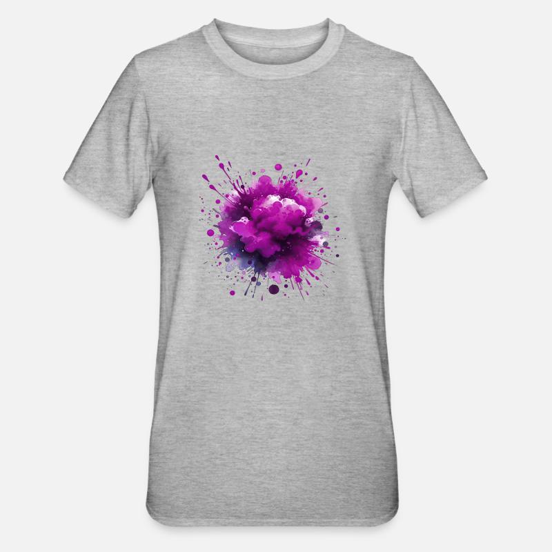 splash drop liquid abstract background water wave - Unisex Polycotton T-Shirt - heather grey