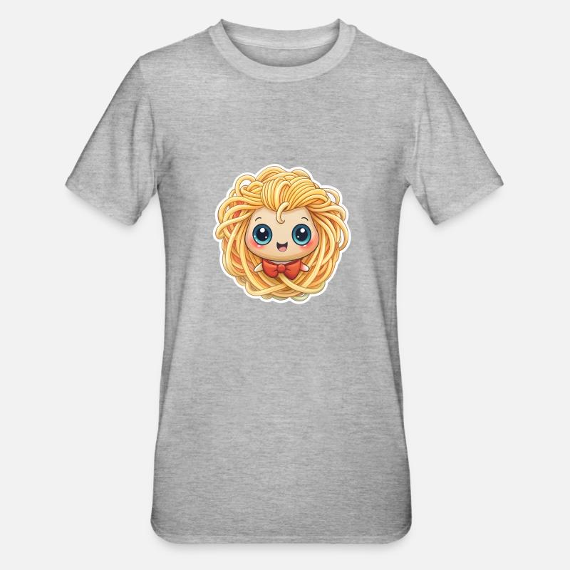 SPAGHETTI-MÄDCHEN - Unisex Polycotton T-Shirt - Grau meliert