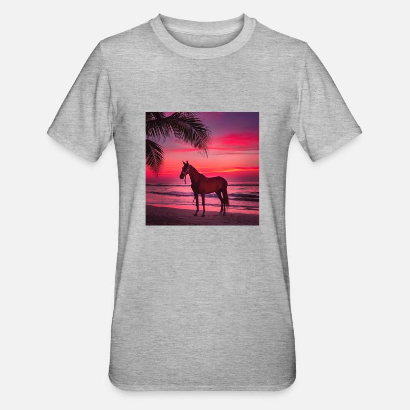 Art du cheval - T-shirt polycoton Unisexe - gris chiné