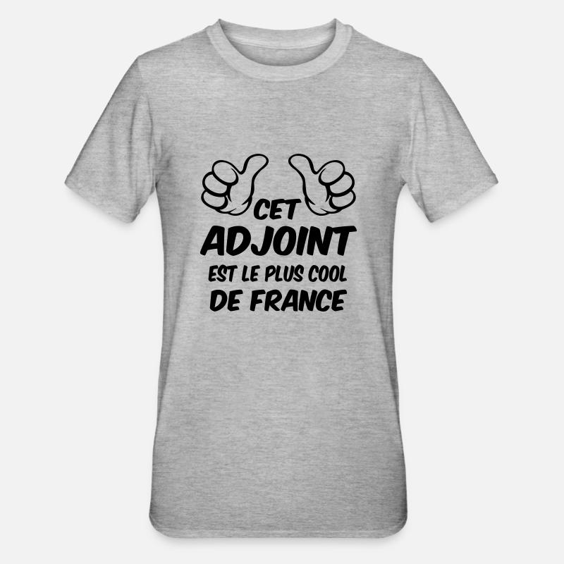 MEILLEUR ADJOINT - T-shirt polycoton Unisexe - gris chiné