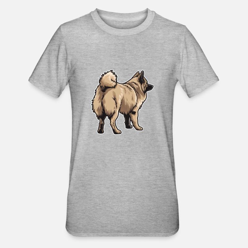 Chien Eurasier - T-shirt polycoton Unisexe - gris chiné